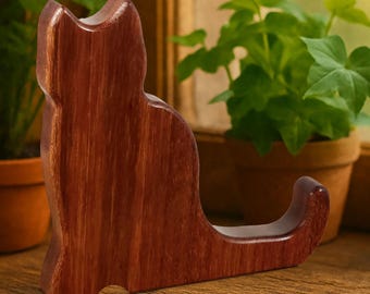Cat Statue Wooden Cat Carving Shelf Accent Cat Themed Gift Pet Loss Gift Home Decor Show Cat Shelf Windowsill Desk Cat Thank You Present