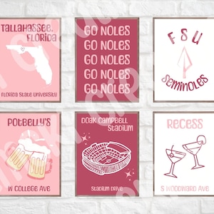 Florida State University College Wall Art | FSU Digital Print | College Gifts | Trendy College Posters | Dorm Wall Art