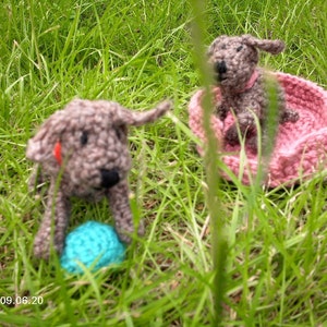 Crochet Pattern Amigurumi Labrador Dog Toy - includes a bed and ball for your new best friend - PDF Pattern