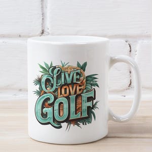 Live Love Golf Mug – high-quality ceramic mug for golfers – perfect gift for golf lovers // @LaBombaGolf