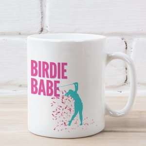 Birdie Babe Mug – high-quality ceramic mug for golfers – perfect gift for golf lovers // @LaBombaGolf
