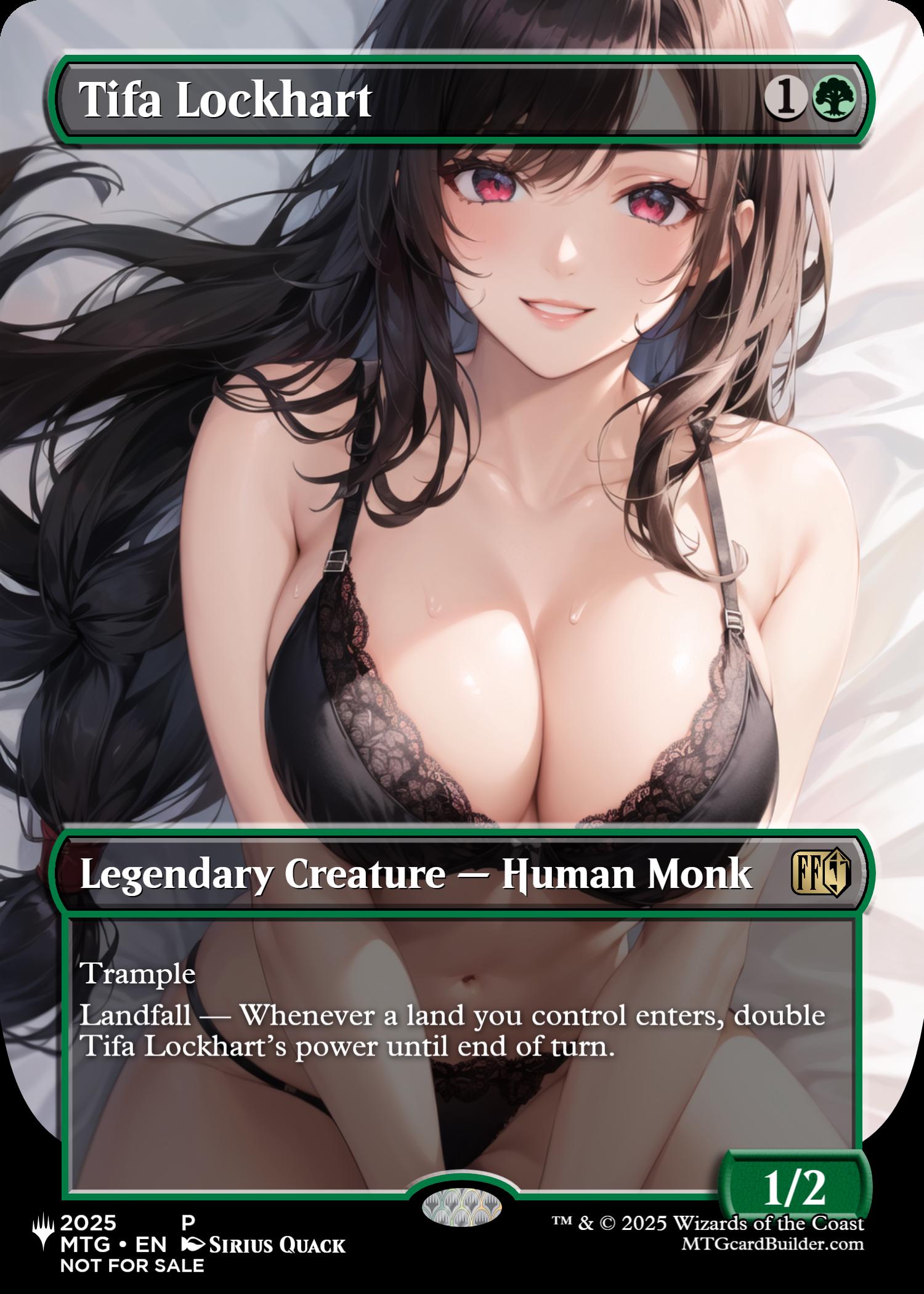 Tifa Lockhart Magic the Gathering Proxy Card Waifu