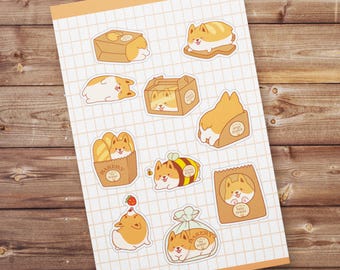 Corgi Sticker Series 4x6 Glossy Sticker Sheet | Bullet Journal Stickers | Cute Planner Stickers | Stationery