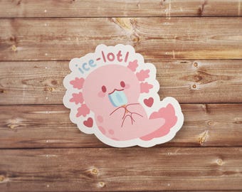 Silly Axolotl Meme Sticker, Funny Sticker, Funny Meme Decal For Water Bottles, Cars, Laptops, Tumblers, Hydroflask, Silly Stickers