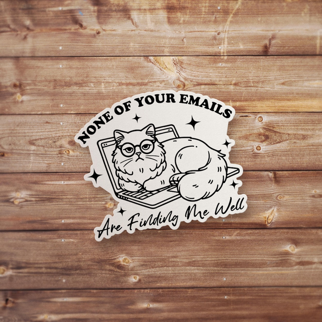 Corporate Email Stickers Funny Dark Humor Sketched Animal Illustration ...