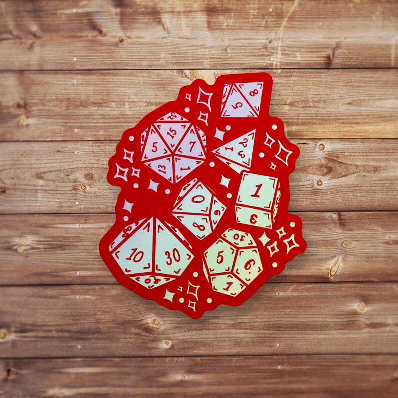 Dice Throw Stickers Dungeons and Dragons Dnd Inspired Illustration With ...