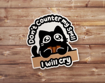 Sticker autocollant chat noir, Magic The Gathering, cadeau MTG, JCC, cartes à collectionner, CCG, jeux de cartes, procurations stupides