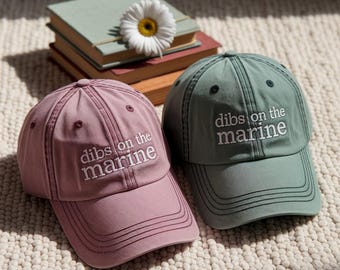 Embroidered Dibs on the Marine Hat, Military Girlfriend Cap