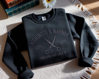 Kishimoto & Warner Embroidered Sweatshirt, Shatter Me Fan Merch