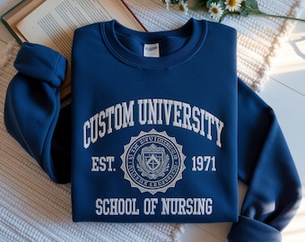 Custom Embroidered University Sweatshirt, College Gift
