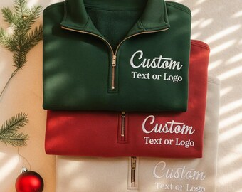 Custom Embroidered Quarter Zip Sweatshirt: Personalized Team Apparel