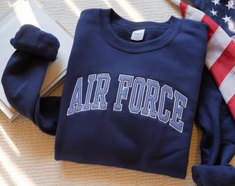 Embroidered Air Force Sweatshirt, Graduation Gift