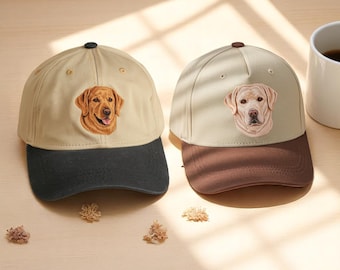 Custom Embroidered Pet Photo Hat, Personalized Dog/Cat Cap