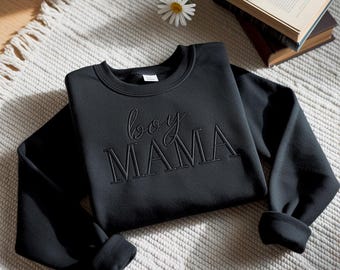 Boy Mama Embroidered Sweatshirt
