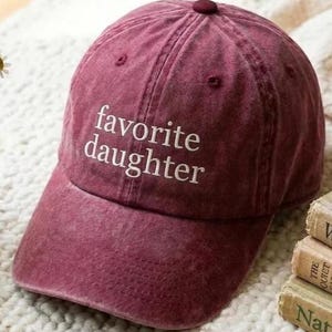 Favorite Daughter Embroidered Dad Hat Low Profile Custom Strap Back Unisex Adjustable Cotton Baseball bild 2
