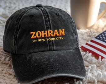Embroidered Zohran for NYC Hat Cap: Political Cotton Cap