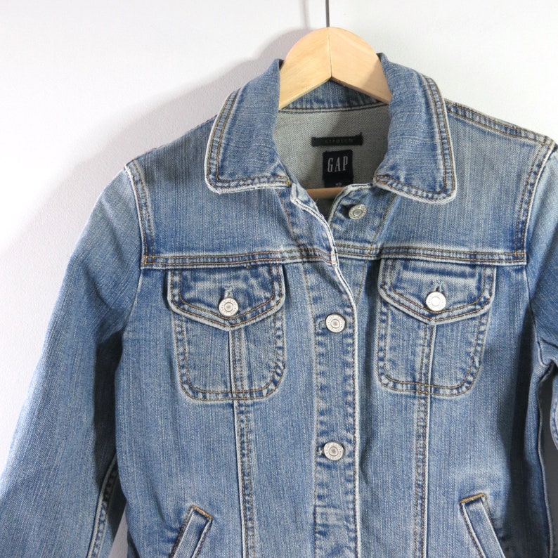 Y2K Cropped Denim Jacket XS Early 2000s GAP Jean Jacket Etsy