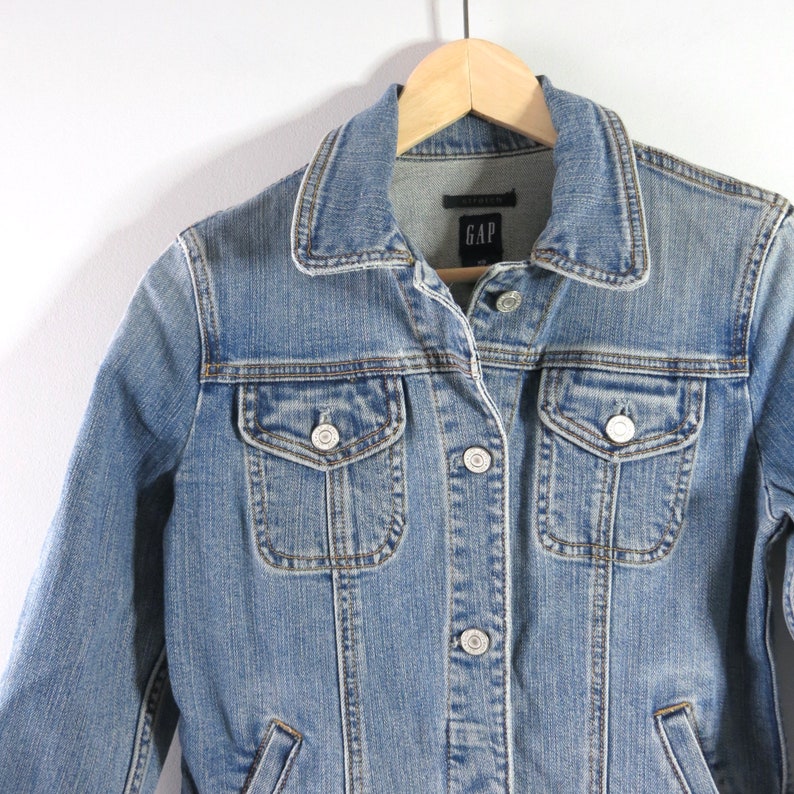 Y2K Cropped Denim Jacket XS Early 2000s GAP Jean Jacket | Etsy