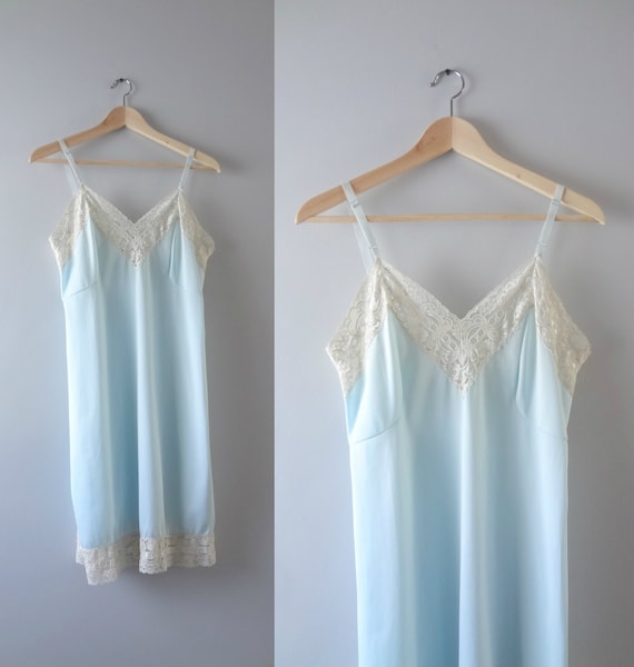 pale blue slip dress