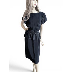 peplum dress with bow Pink Coast Sleeveless Twill Peplum Bow Dress