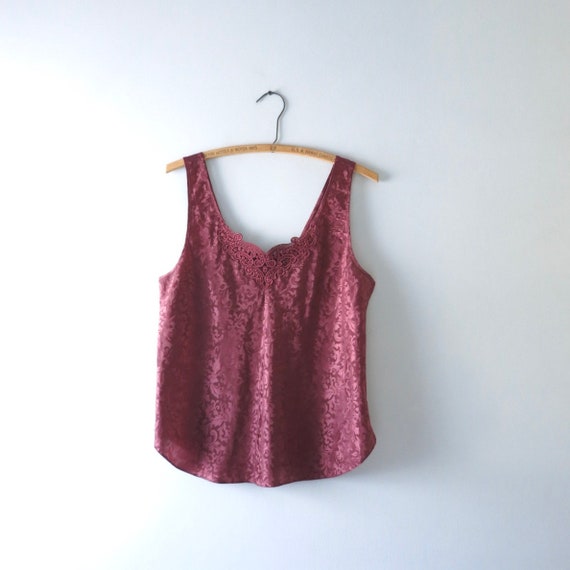80s Lucie Ann Satin Cami Top M