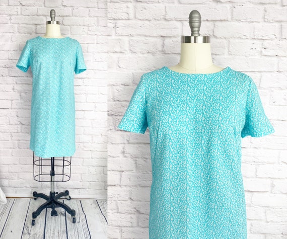 Vintage 60s Mod Flower Dress L/XL