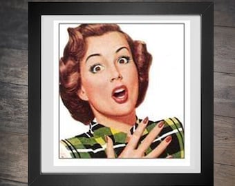 Retro Mom - Eeeeek! - PDF cross stich pattern - INSTANT DOWNLOAD