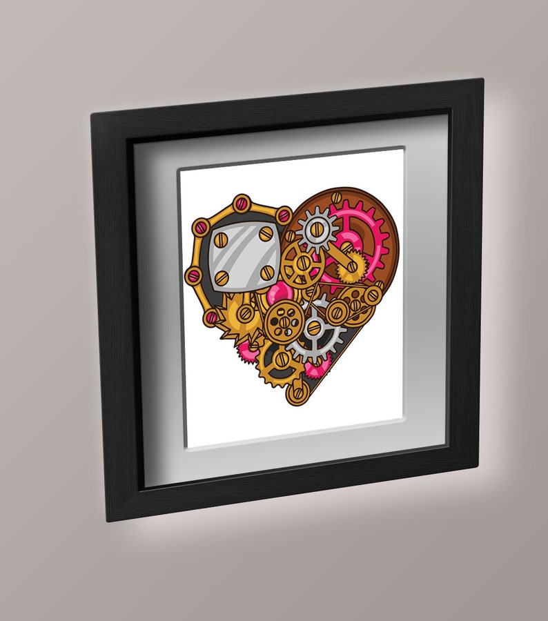 Clockwork Heart - Steampunk Love - PDF Cross Stich Pattern - INSTANT ...