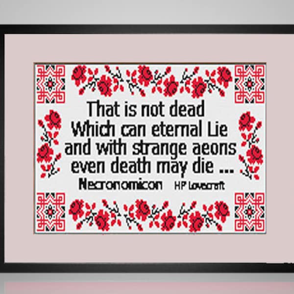 H.p. Lovecraft Cross Stitch Etsy