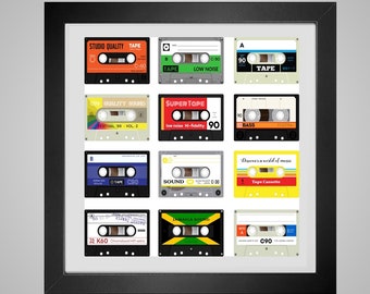Retro Cassette Tapes - PDF cross stich pattern - INSTANT DOWNLOAD