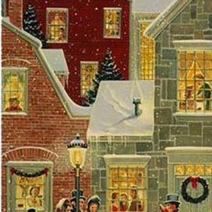 Folksy Christmas Village PDF cross stitch pattern INSTANT DOWNLOAD image 2