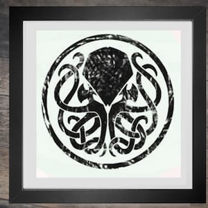 Cross Stitch Pattern Cthulhu Symbol distressed occult lovecraftian necronomicon cult pdf counted crossstitch  embroidery INSTANT DOWNLOAD