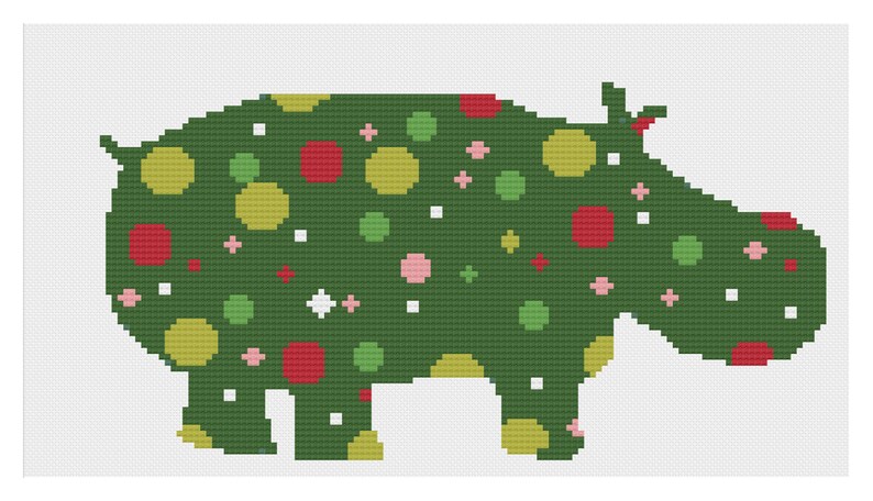 I Want a Hippopotamus for Christmas Hippo Silhouette Xmas - Etsy