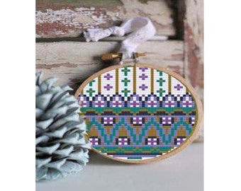 Modern Christmas Ornament #2 -  cross stitch patterns quick christmas gift crafting  - pdf chart pattern -  -INSTANT DOWNLOAD