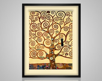 Tree of Life  - Gustav Klimt symbolist painting tree famous art  modern needlecraft  pdf cross stitch pattern - INSTANT DOWNLOAD