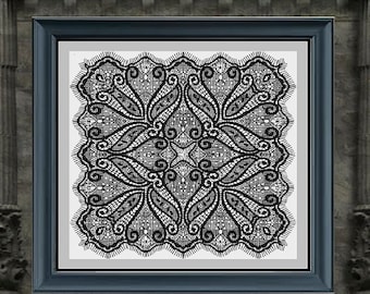 Lace Square- PDF cross stitch pattern - INSTANT DOWNLOAD