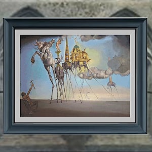 The Temptation of Saint Anthony  pdf crossstitch tutorial Salvadore Dali  fullx coverage  modern crossstitch  x stitch  INSTANT DOWNLOAD