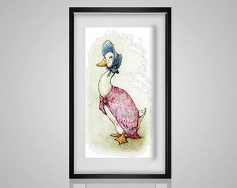 Jemima Puddle-duck Cross Stitch Pattern: Beatrix Potter Xstitch