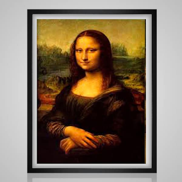 Mona Lisa - Leonardo Da Vinci berühmte Renaissance - Gemälde Lächeln pdf Kreuzstichmuster - -INSTANT DOWNLOAD