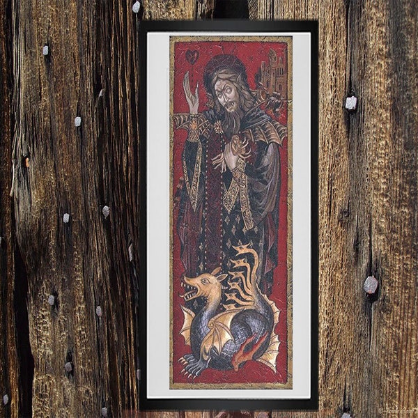 Cross Stitch Pattern Dracula Tapestry Vlad the Impaler tepes vampire creepy medieval  pdf counted crossstitch  embroidery INSTANT DOWNLOAD