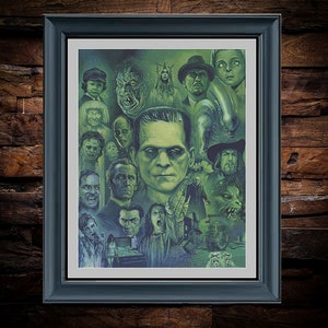 Monsters and Villians in Green  - PDF cross stitch pattern - INSTANT DOWNLOAD