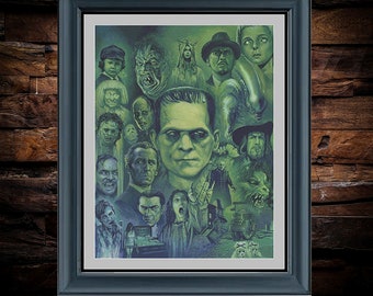 Monsters and Villians in Green  - PDF cross stitch pattern - INSTANT DOWNLOAD