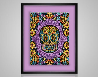 Dia DE Los Muertos - Day of the dead skull- pdf cross stitch pattern  - INSTANT DOWNLOAD