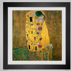 The Kiss - famous symbolist movement painting by Gustav Klimt - pdf cross stitch pattern -  -INSTANT DOWNLOAD