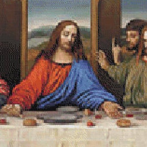 The Last Supper by Leonardo Davinci super deluxe chart Diy Crossstitch chart Pattern PDF INSTANT DOWNLOAD image 3