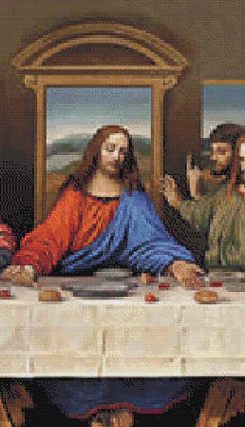 The Last Supper by Leonardo Davinci super deluxe chart Diy Crossstitch chart Pattern PDF INSTANT DOWNLOAD image 3