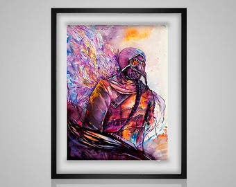 Plague Doctor by Versimaya - pdf crossstitch tutorial modern angel rainbow wings colorful creepy  crossstitch  x stitch  INSTANT DOWNLOAD