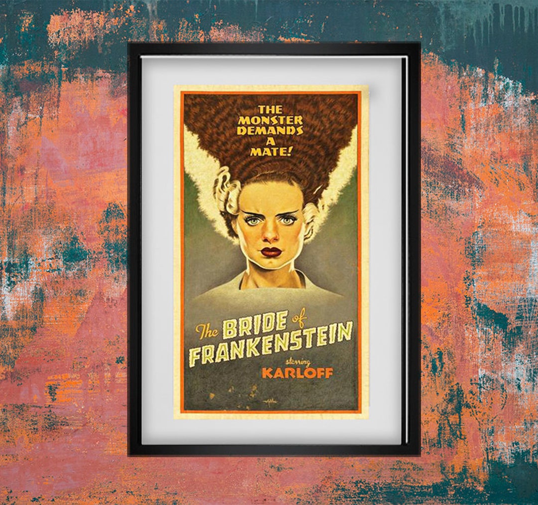 Bride of Frankenstein Movie Poster Pdf Crossstitch Tutorial Universal ...