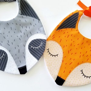 Fox Raccoon Baby Bibs PDF E Sewing Pattern image 1