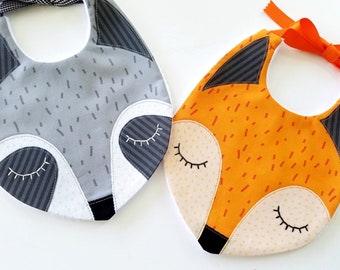 Fox - Raccoon Baby Bibs PDF E Sewing Pattern